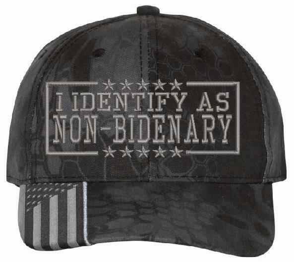 I Identify as Non Bidenary Embroidered USA300 Adjustable Hat - Various Colors