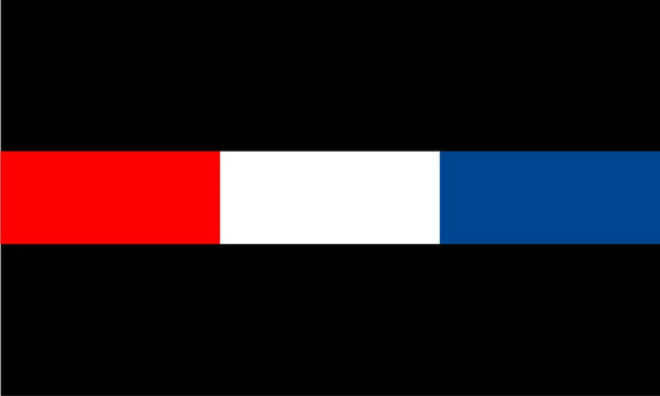 Thin Red/White/Blue Line Police Officer Firefighter Reflective Decal Sticker