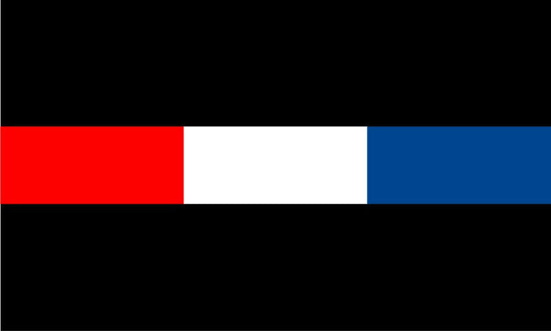 Thin Red/White/Blue Line Police Officer Firefighter Reflective Decal Sticker