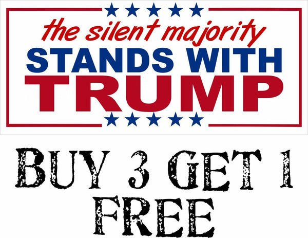 Trump "THE SILENT MAJORITY" President Decal Bumper Sticker Make Again Donald