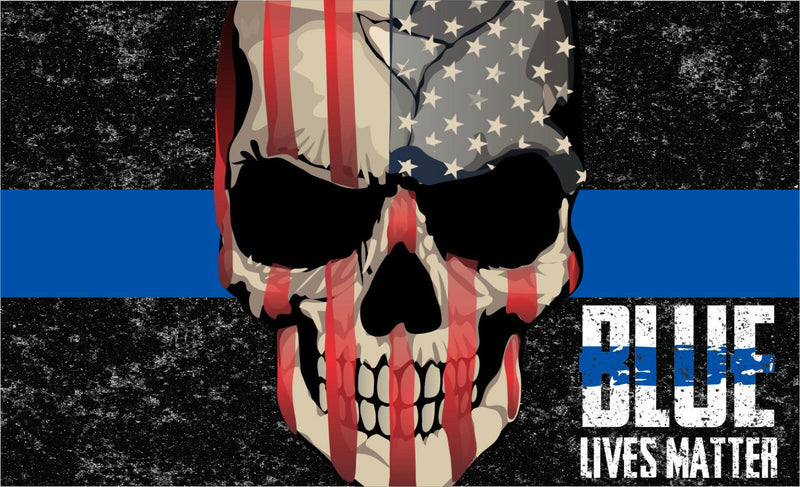 Thin blue line decal - Punisher Blue Line Blue Lives Matter Decal Various Sizes