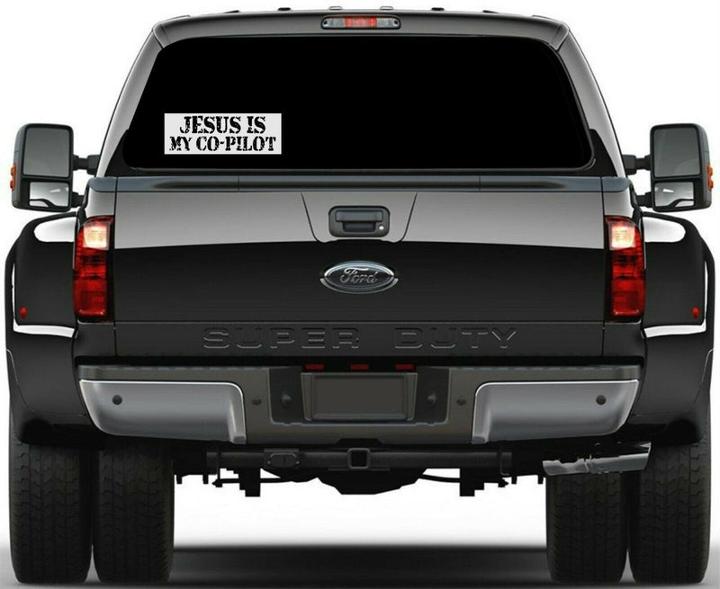 Jesus is my co-pilot bumper sticker or Magnet - Various Sizes Christian Decal