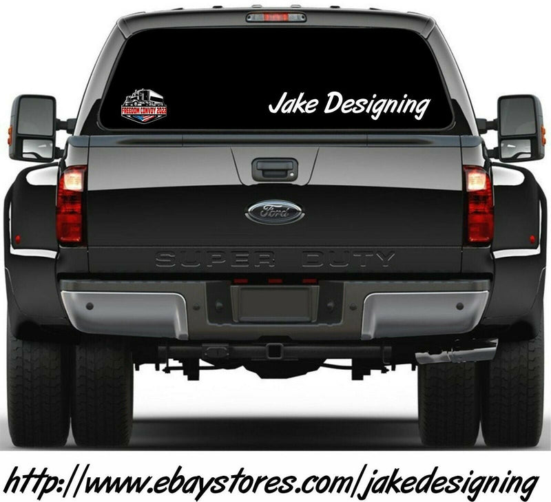Freedom Convoy Decal - Convoy 2022 Fringe Window/Hardhat Decal - Various Sizes - Powercall Sirens LLC