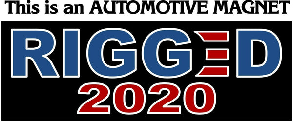 Rigged 2020 MAGNET Election Trump Biden Bumper Sticker 8.7" x 3" Trump MAGNET