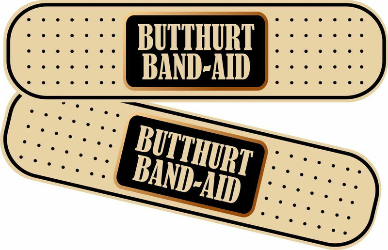 Band aid Butt Hurt Dent Ding Scratch Cover Car Decal / Sticker Pack of 2 Decals