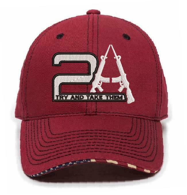 2nd Amendment TRY AND TAKE THEM USA800 STYLE Embroidered Adjustable Hat