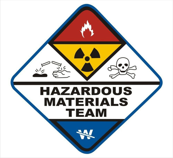 Firefighter Decal - Hazmat Team Sticker 4" Hazardous Materials Team Sticker