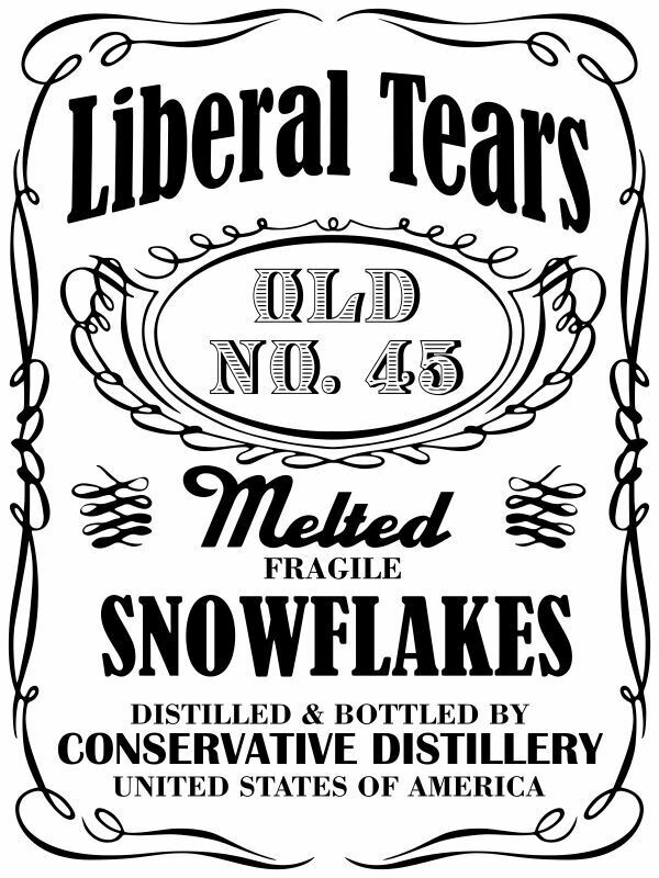 Donald Trump Liberal Tears Snowflake Window Decal - Various Sizes