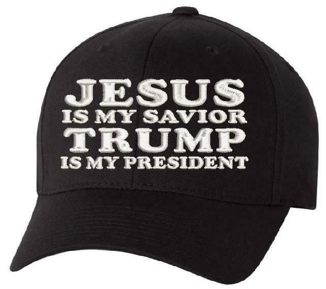 Jesus is my savior Trump is my President Flex Fit Embroidered Hat