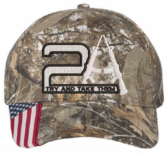 2nd Amendment TRY AND TAKE THEM Camouflage Embroidered Adjustable Hat