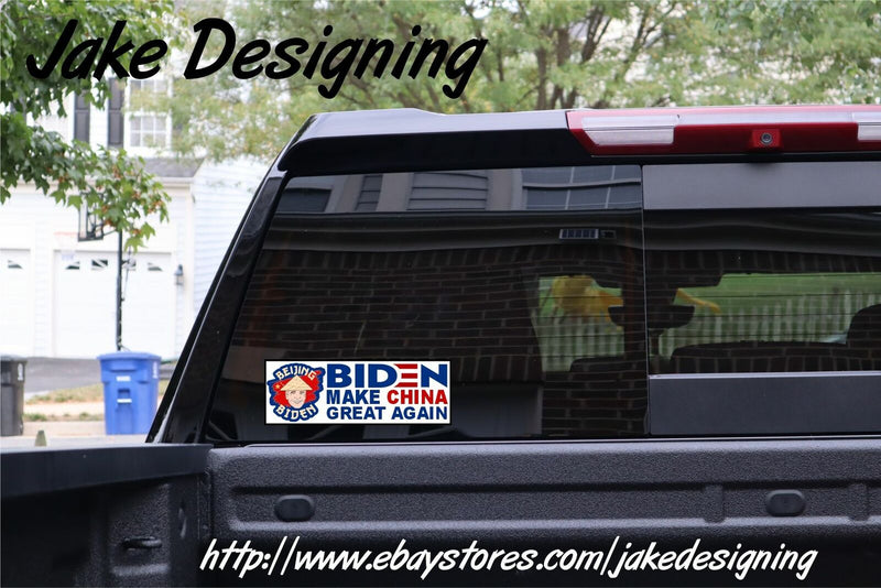 Beijing Biden Make China Great Again" Bumper Sticker 8.7" x 3" Bumper Sticker