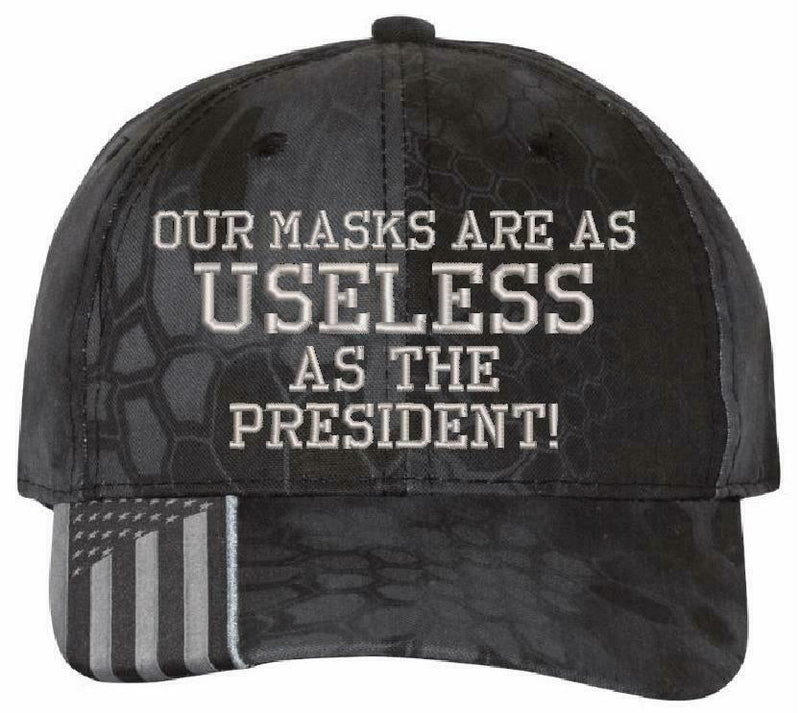 Anti Joe Biden Hat - Masks as useless as the president Adjustable USA300 Hat