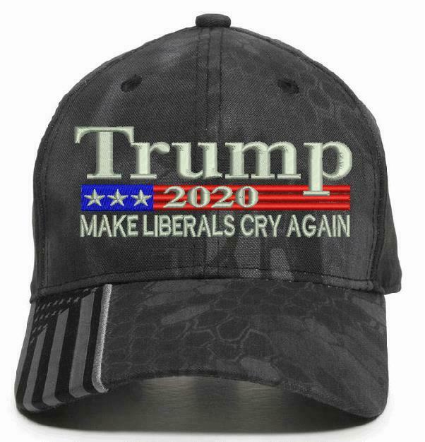 Trump Make the Liberals Cry Again Outdoor Cap Typhoon Hat with Flag Brim