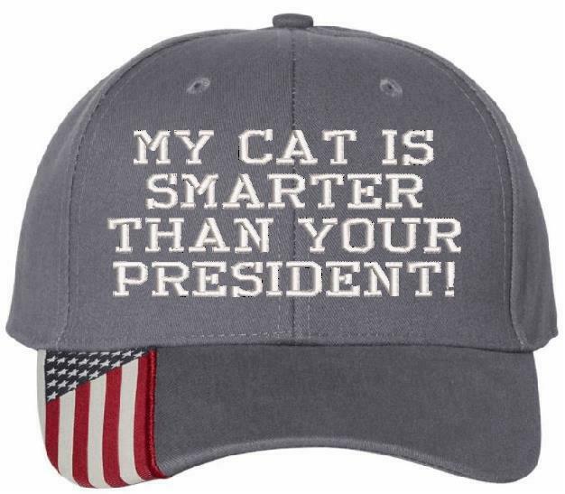 Anti Joe Biden Hat - My CAT is Smarter than your president Adjustable USA300 Hat