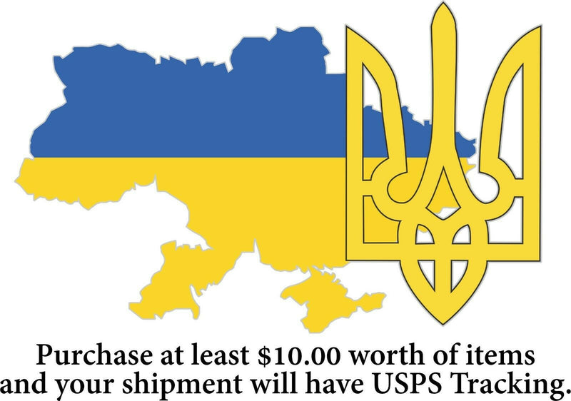 Ukraine Map Flag TRIDENT Window or Bumper Sticker - Various Sizes