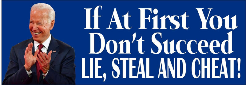 GOP Anti Biden Lie Steal Cheat Political Bumper Sticker 8.7"x3" Joe Biden Decal