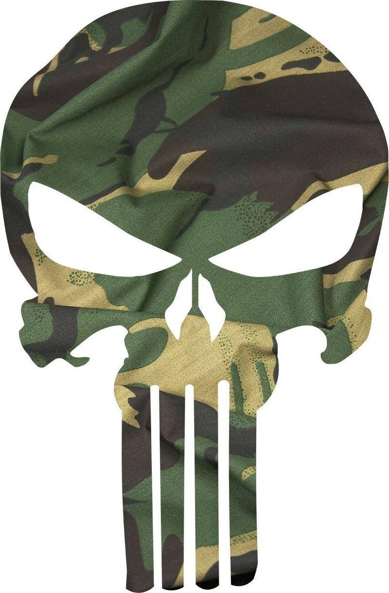 Punisher Skull Decal - Camouflage Window Decal - Numerous Sizes Free Shipping
