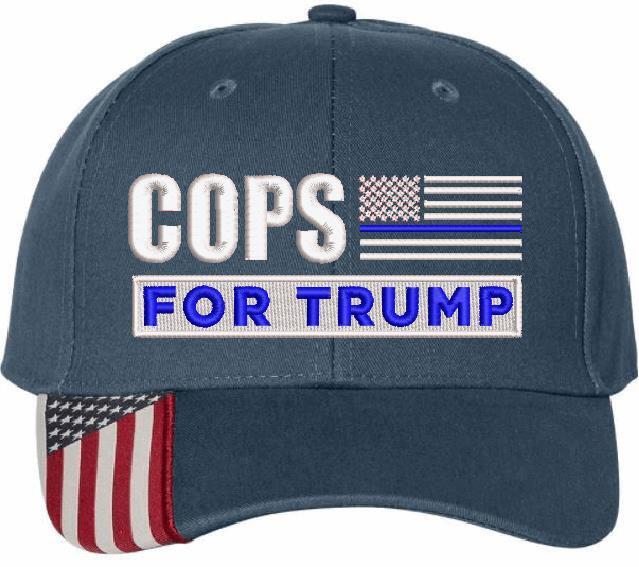 Trump Hat Cops for Trump Embroidered Adjustable Hat USA300 Cops for Trump Hat