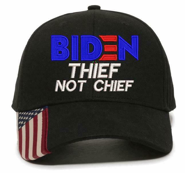 Joe Biden Hat Thief Not Chief Adjustable USA300 Embroidered Hat Biden Hat