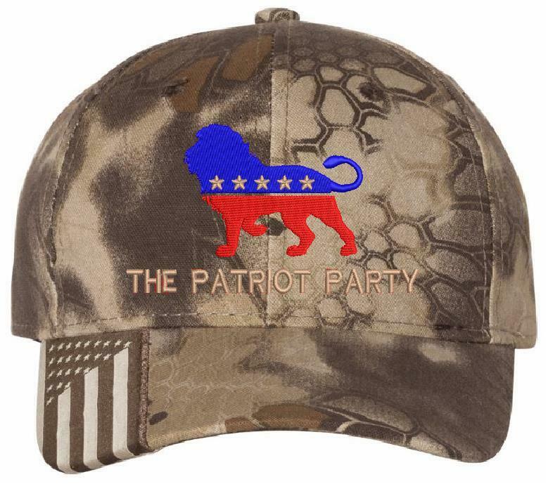 The Patriot Party Hat - Embroidered USA-300 / Mossy Adjustable Hat TRUMP 2024