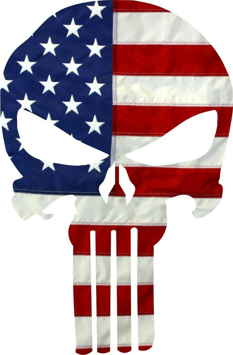 Punisher Skull USA Real Flag Style window decal - Numerous sizes free shipping