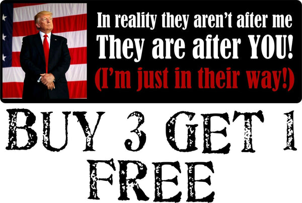 Trump In Reality In Their Way Bumper Sticker 8.8" x 3" Sticker Buy 3 get 1 FREE