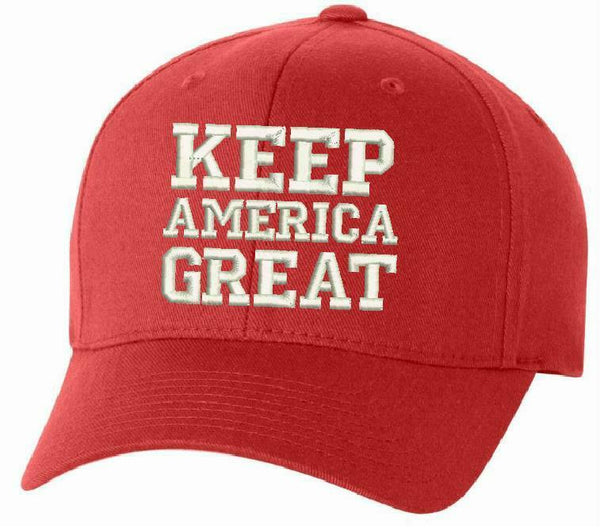 Keep America Great Donald Trump Hat & TRUMP DECAL Various Sizes Flag on Flex Fit