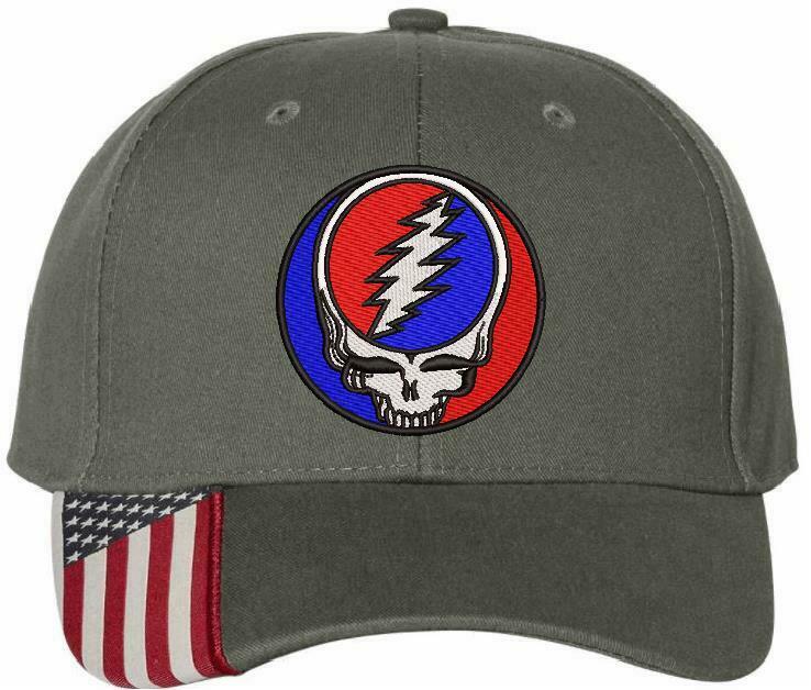 Grateful Dead Steal your Face Embroidered Adjustable USA300 Ball Cap Hat