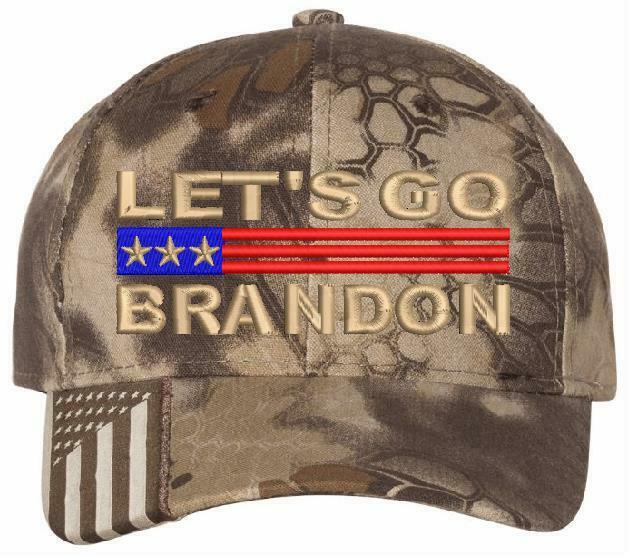 Let's Go Brandon Embroidered Adjustable USA300 Hat Flag Banner Style FJB FU46