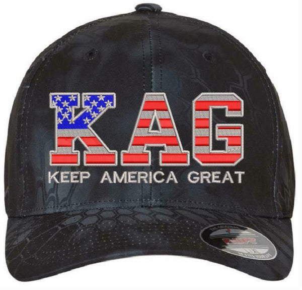 Donald Trump Hat - KAG USA Version Embroidered Flex Fit Hat S/M or L/XL Emb. Hat