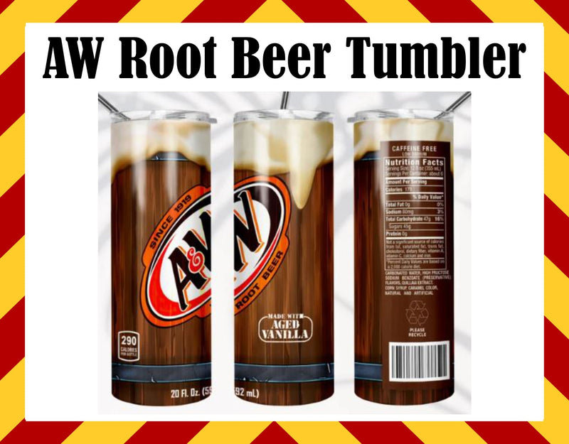AW Root Beer Sublimated Tumbler