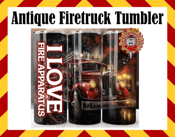 I Love Fire Apparatus Sublimated Tumbler