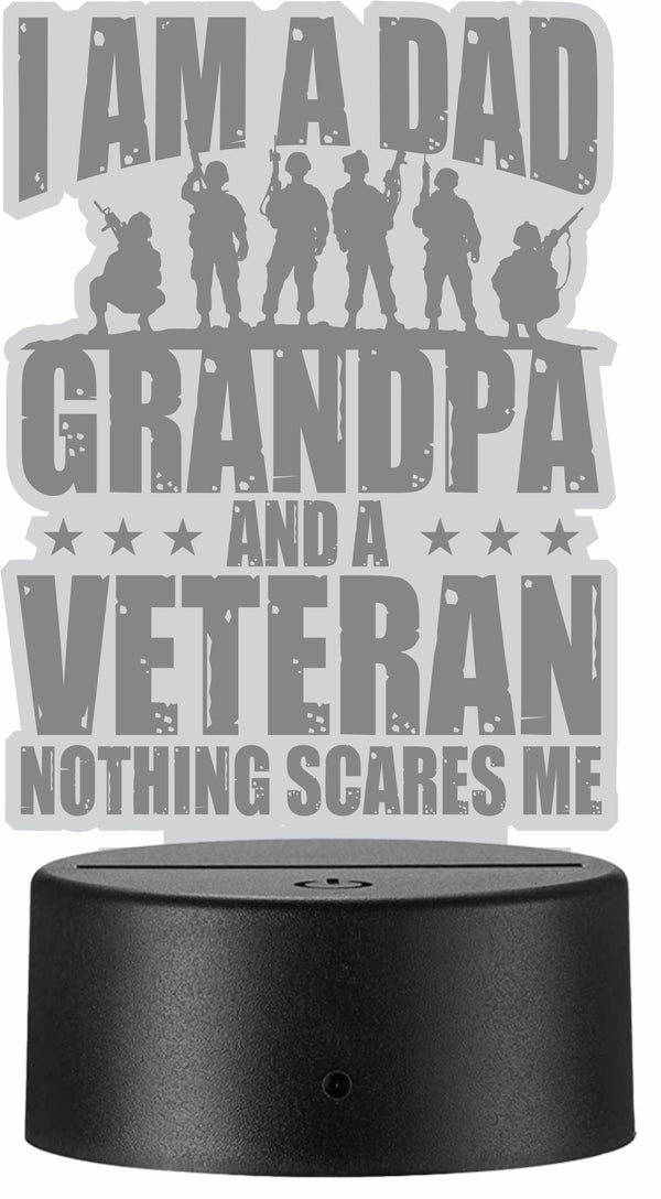 Dad Grampa Veteran Acrylic LED Base Design Package - Powercall Sirens LLC