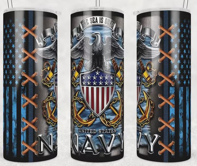 US Navy Sea is Ours Sublimated Tumbler