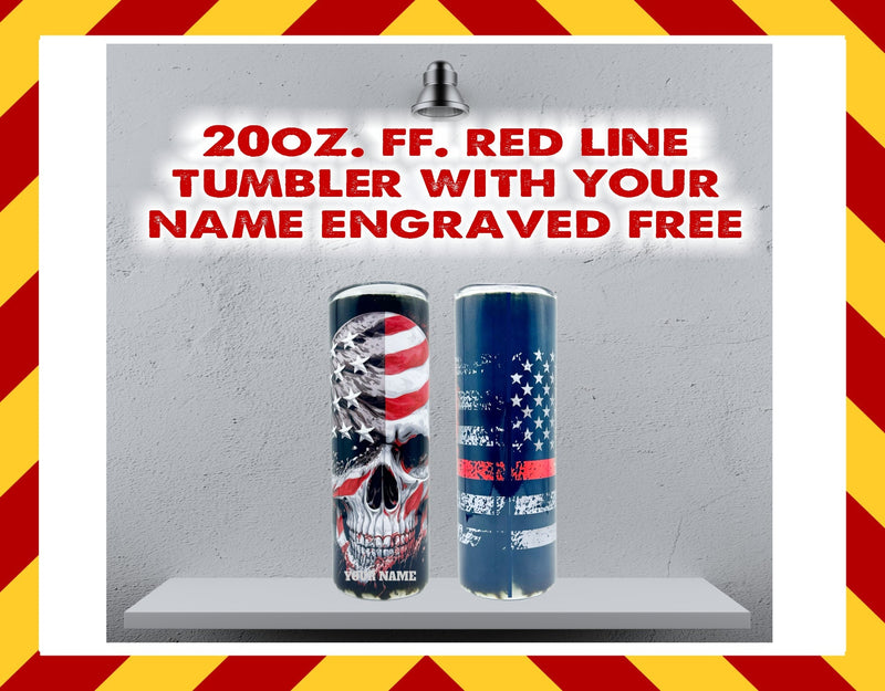 Thin Red Line Firefighter Sublimated 20oz. Tumbler