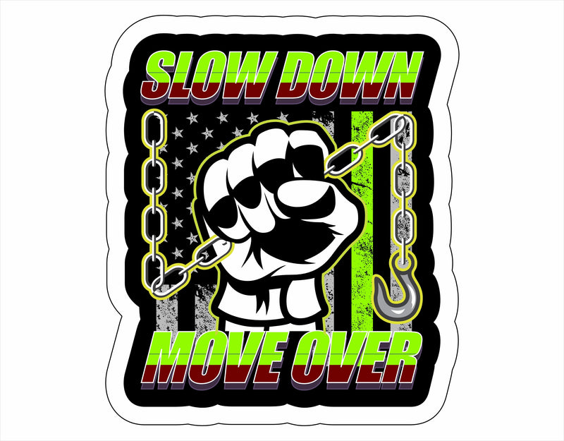 Window Decal - Slow Down Move Over Fist Decal