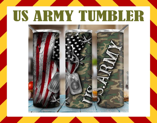 US ARMY CAMO Sublimated Tumbler