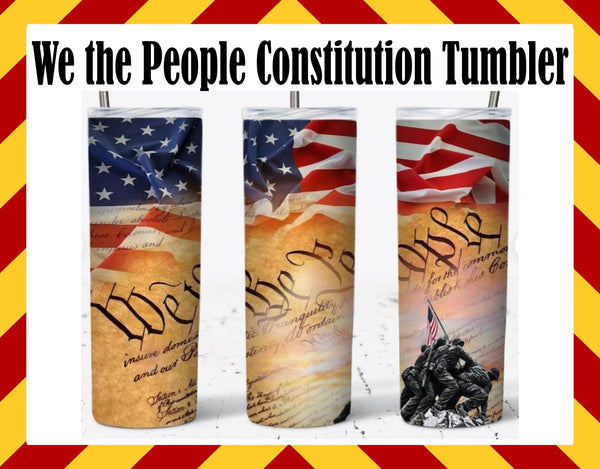 We the People Constitution Sublimated Tumbler