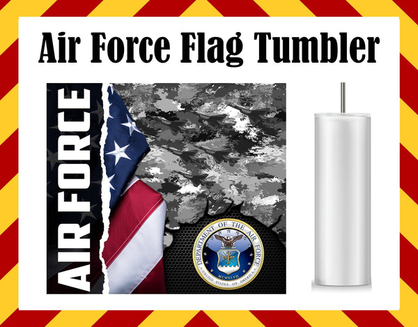 Air Force Flags V2 Sublimated Tumbler