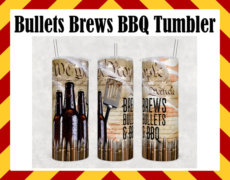 Bullets Beer BBQ Sublimated Tumbler