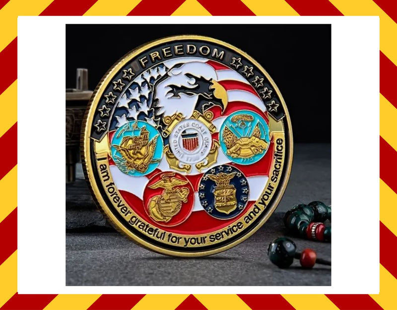 Freedom Forver Grateful Challenge Coin (IN STOCK)