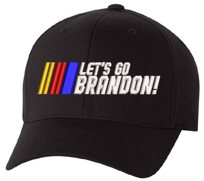 Let's Go Brandon Racing Stripe Flex Fit Hat