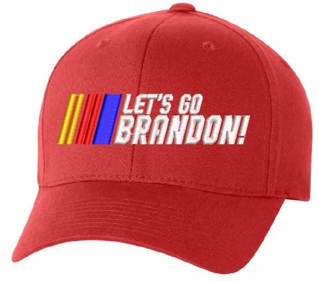 Let's Go Brandon Racing Stripe Flex Fit Hat