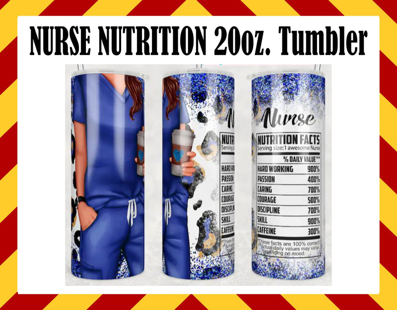 Nurse Nutrition Sublimated 20oz. Tumbler